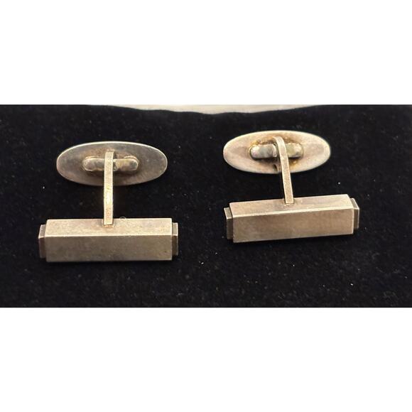Vintage Georg Jensen Sterling Mid Century Modern Geometric Cufflinks #95 - Picture 4 of 7